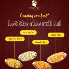 Craving comfort? Let the rice roll in. We have everything from simple Ghee Rice and Peas Pulav to flavourful Vegetable and Masala Rice.