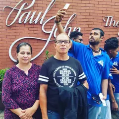 A group selfie during the industrial visit to the Paul John distillery.