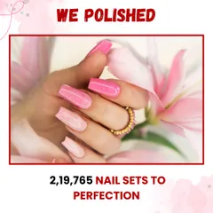 A look back at our year in numbers. We polished over 2,19,765 nail sets to perfection! We are so grateful for your trust and can't wait to serve you in the coming year.