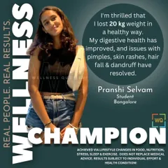 At just 13, Pranshi transformed her health, losing 20 kg and resolving issues with bloating, skin rashes, and hair fall. Her story shows how a supportive family environment and a commitment to a healthy lifestyle can create a strong foundation for a teenager's well-being.