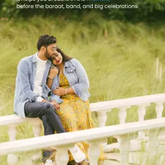 A pre-wedding shoot helps you breathe in the moment. It's that quiet time together before the 'baraat', the band, and the big celebrations, where you can just be yourselves.