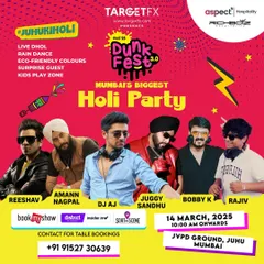 The final lineup for Dunk Fest 3.0, Mumbai's biggest Holi party. It was an honor to be part of this all-star lineup and bring the energy to such a massive event.