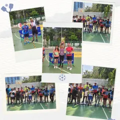 Our students mastered the art of pickleball in this smash session. The collage shows them learning the game, competing, and celebrating with their trophies, making for an unforgettable experience.