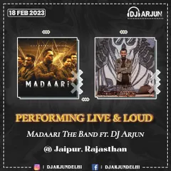Teaming up with Madaari The Band for a live performance in Jaipur. Combining my tracks with a full band setup is a great way to elevate a wedding or corporate event.