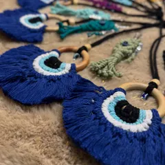 A collection of my evil eye themed car charms and small hangings, ready for a bulk order. These make fantastic return gifts for parties or events.