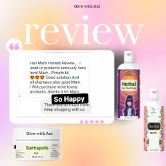This customer found a good solution for her pimples and also loved the oil and shampoo. It makes me so happy when you try a kit and see such lovely results.
