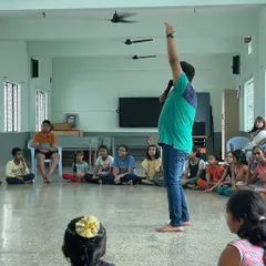 Another angle from our interactive music circle. Using gestures and movement helps make musical concepts easier for children to understand and remember.