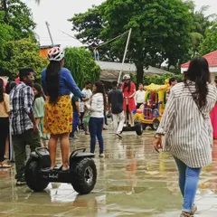 The staff absolutely loved gliding on these eco friendly wheels at their annual day event! My Segways are perfect for adding a touch of elegance and fun to corporate events, wedding entries, birthday parties, and even ad shoots. I help create lasting impressions and lifetime memories.