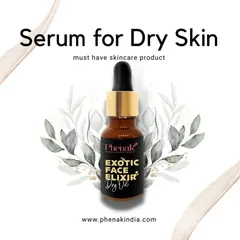 This is my signature serum for dry skin. The Exotic Face Elixir is handcrafted with cold-pressed oils like Argan, Jojoba, and Pomegranate seed to smooth your skin, reduce dark spots, and reverse signs of aging. It is the perfect daily treatment for dry and mature skin types.