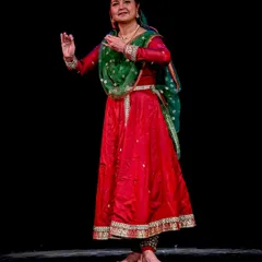 My mother in a classic Jaipur Gharana pose. Her performance is a masterclass in grace, strength, and the authentic traditions passed down through our lineage.