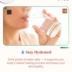 Pre-surgery tip: Stay hydrated. Drinking plenty of water supports your body's natural healing process and helps keep your skin healthy and resilient.