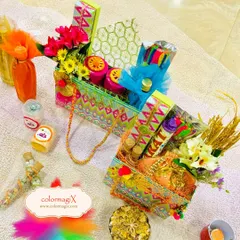 Embrace the vibrant spirit of Holi with our festive hampers. We pack them with playful colors, traditional sweets, and joyful surprises, making them the perfect way to share happiness with friends and family.
