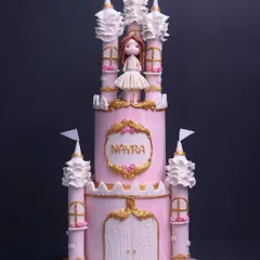 First birthdays are so special, and I love baking something that puts your dreams into words. This pink princess castle cake was a joy to create for little Nayra's celebration.