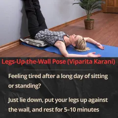 Feeling tired after a long day? The Legs-Up-the-Wall Pose (Viparita Karani) is a simple, restorative inversion that requires no flexibility. It improves circulation, reduces swelling in the feet, and calms the nervous system.