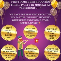 Think beyond the usual for your next celebration. We host Mumbai's first shooting theme parties, perfect for birthdays, kitty parties, or corporate events with unlimited shooting, food, and music for a truly memorable day.