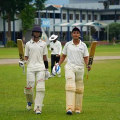 Two of my opening batsmen walking off the field together during our Dehradun tour. The partnerships built on the pitch are a reflection of the bonds we build off the field. Teamwork is at the heart of our academy.