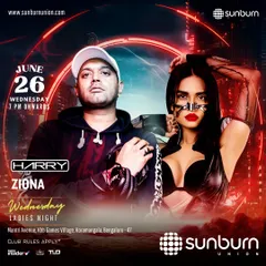 The flyer for my Wednesday Ladies Night residency at Sunburn Union. A mid-week party to keep the energy going.