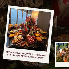 From bridal showers to the baraat, we create a feast for every celebration. This collage showcases the variety of setups and menus we can create to make each wedding event unique and memorable.