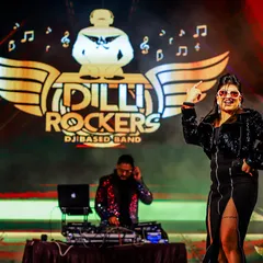 Our 'Desi Girl' showing off her moves while our DJ lays down the perfect beat. This is the fusion of live vocals and DJ music that makes us unique.