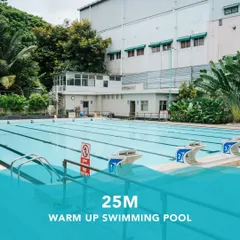 Our 25-meter warm-up pool is perfect for drills, technique work, and preparing for main sets. We offer multiple pools to cater to the diverse needs of our training programs.