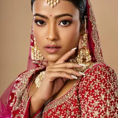 This is the timeless red bride, a look every professional makeup artist must master. My student Harpreet created this stunning look, perfectly balancing bold tradition with modern elegance.
