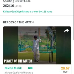The official scorecard for Nikhil Malik's incredible 200 not out from just 96 balls. The numbers speak for themselves: 21 fours and 11 sixes. This is the kind of explosive, match-winning performance we train for.