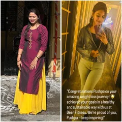 I am so proud to share Pushpa's amazing weight loss journey with us. She achieved her goals in a healthy and sustainable way, and her dedication is truly inspiring to all of us.