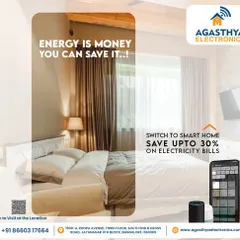 A smart home is an efficient home. By automating lights, fans, and appliances based on your schedule and needs, our systems can help you save significantly on your monthly electricity bills, as shown in this bedroom scenario.