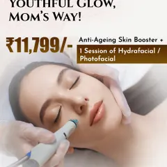 Give your mom the gift of a youthful glow this Mother's Day. Our special package includes an Anti-Ageing Skin Booster plus a session of either a Hydrafacial or Photofacial for complete rejuvenation.