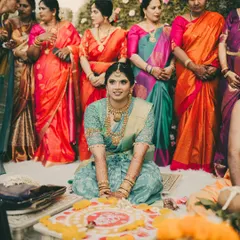 The effortless beauty of a Mangalorean bride. For Sharana, we kept the makeup soft and glowing, with natural brown lips and a traditional gajra braid to tie her whole look together with grace.
