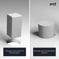 This image perfectly illustrates my core philosophy. A generic, one-size-fits-all fitness program is like trying to fit a square peg in a round hole. My coaching provides a personalized program that fits your unique biology and lifestyle perfectly.