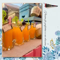 Personalized mocktails with custom tags, a small detail that makes guests feel special. Here we served a refreshing "Soniful Squeeze."