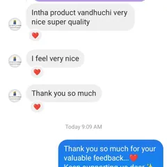 "Very nice super quality, I feel very nice." Simple words, but they mean the world to me. I am so happy you received your product and are already feeling the difference.