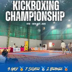 We are proud to announce our team's overwhelming success at the 24th Faridabad District Kickboxing Championship, securing 9 Gold, 7 Silver, and 2 Bronze medals from 18 entries.