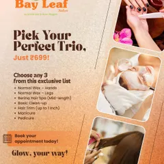 Why choose one when you can have three? Our Perfect Trio offer lets you select any three services from an exclusive list, including manicure and pedicure, for just Rs. 699.
