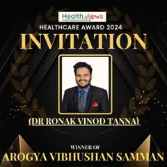 The official invitation for the Healthcare Award 2024, where I was honored as a winner of the Arogya Vibhushan Samman for my contributions to the field of Ayurveda.