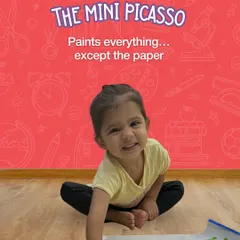Meet the "Mini Picasso," who loves painting everything except the paper! I encourage this kind of creative exploration because it's how children learn to see the world differently and express themselves without limits.