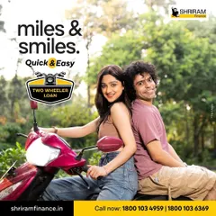 A lifestyle advertising campaign for Shriram Finance's two-wheeler loans. This shot captures a moment of joy and freedom, showing how I create relatable narratives for commercial clients.