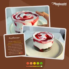 This customer review highlights the perfect balance of my Callebaut Brownie, Raspberry, and Alphonso Mango Crème Tub. It's the ultimate combination of rich chocolate and refreshing fruit.