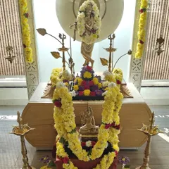 Our altar, beautifully decorated and ready for the Mahashivratri celebrations. The space is charged with devotion as we prepare for a sacred night of mantras, meditation, and mindfulness to honor Lord Shiva.