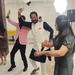 The birthday boy, Mr. Parmeshwaran, showing off his dance moves at his 50th birthday bash. I love getting everyone, especially the guest of honor, to the dance floor.