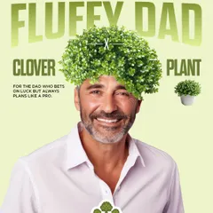 For the dad who bets on luck but plans like a pro, the Clover plant is his plant twin. This Father's Day, we matched iconic dad hairstyles with plants for a fun, green gift.