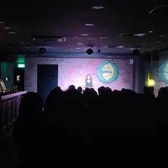 A view from the stage at The Lemon Stand Comedy Club in Singapore. Performing for a packed house in a new country is an exhilarating experience.