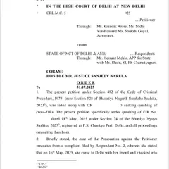 A look at the Delhi High Court order quashing an FIR against my client. The court agreed that continuing the prosecution would serve no public purpose, highlighting the importance of practical justice.