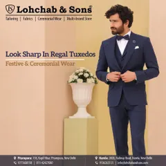 Look sharp in a regal tuxedo that is both timeless and elegant. This classic three-piece navy tuxedo is a perfect choice for any black-tie event, tailored to ensure you look your absolute best.