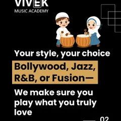 Your musical taste is what matters most. Whether you want to learn Bollywood hits, classic Jazz standards, or R&B grooves, we tailor our lessons to the styles and songs that you truly love to play.