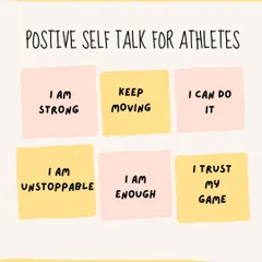 Positive self-talk is a powerful tool for any athlete. "I am strong," "I can do it," "I trust my game." We teach our players to build mental resilience.