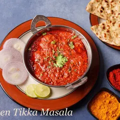 A favourite among many, our Chicken Tikka Masala. Grilled chicken tikka pieces are simmered in a flavourful and aromatic spiced curry sauce.