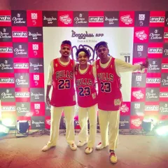 Posing with my crew at the championship. The experience of competing together is a huge part of our journey, and we learn from every win and every mistake.