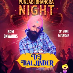 My specialty is bringing authentic Punjabi Bhangra nights to life. This poster for a gig at Gilly's Resto-bar captures the high-energy, dhol-thumping vibe I bring to every Bhangra party.